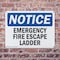 Signmission Emergency Fire Escape Ladder OSHA Notice Sign, Plastic, 14in W x 10in L, 2PK OS-2PACK-NS-P-1014-L-11834 - alternate 7